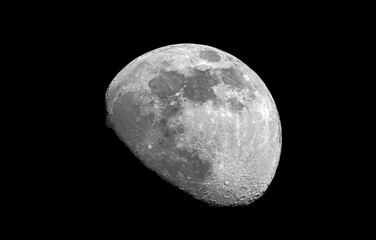 Wall Mural - Very high resolution Moon. Pitch black sky, and plenty of room for contrast, brightness and color adjustment. Super high quality.