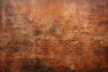 An Old Brick Wall In A Brown Color