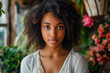 © Eva Corbella - African-American woman, 30-year-old businesswoman working as a florist,