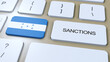 Honduras Imposes Sanctions Against Some Country. Sanctions Imposed on Honduras. Keyboard Button Push. Politics Illustration 3D Illustration