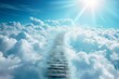 Jacob's ladder connecting earth to heaven Symbolizing divine connection and dreams