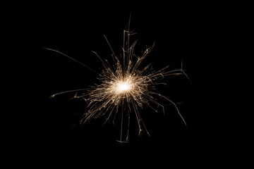Aufkleber - Fireworks bengal Flicker on a dark background. Easy to add lens flare effects for overlay designs or screen blending mode to make high-quality images.