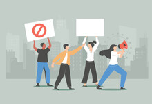 Strike Action Abstract Concept Vector Illustration. Anti Globalism Action, Labor Union Movement Strike, Employees Stop
