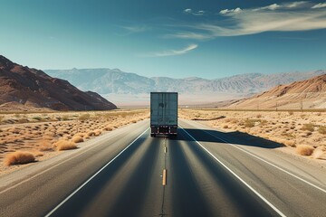 a truck driving on the road