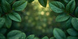 Viele schöne grüne Blätter als Hintergrundmotiv und Druckvorlage, ai generativ