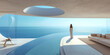 Minimalist luxury villa with panoramic ocean view and elegant interior design