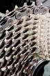 New bicycle chain, macro photo, details, fragment