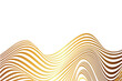 © CzakaU - Dynamic gold abstract line art wavy flowing vector. Luxury, wave, wind and ocean. Isolated on transparent background. For banner, template