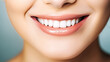 © Людмила Мазур - Captivate with a close up of a woman's lips, adorned with a charming smile. A delightful and positive image perfect for beauty and cosmetic concepts.