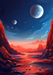Wall Mural - fantasy galaxy travel sky adventure wallpaper, colorful. generative ai.