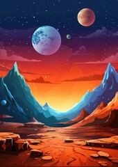 Wall Mural - fantasy galaxy travel sky adventure wallpaper, colorful. generative ai.