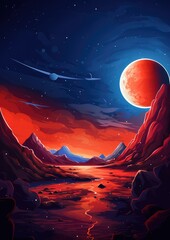 Wall Mural - fantasy galaxy travel sky adventure wallpaper, colorful. generative ai.