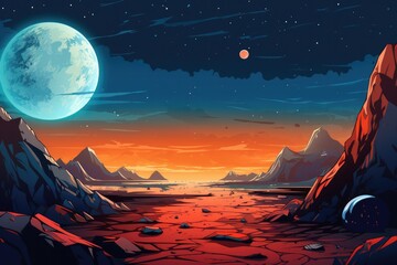 Wall Mural - fantasy galaxy travel sky adventure wallpaper, colorful. generative ai.