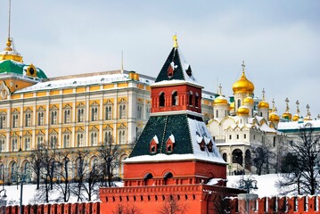 Wall Mural - Architecture of Moscow Kremlin. Color photo.
