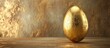 Gleaming Golden Egg on an Isolated Texture Background