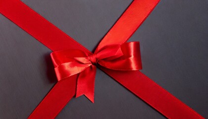 Wall Mural - red diagonal gift ribbon and bow photo background file