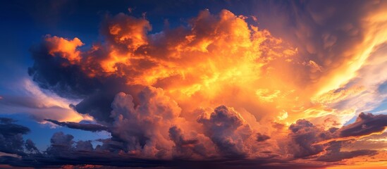 Wall Mural - Clouds at Sunset: A Mesmerizing Display of Clouds, Sunset, and Nature's Radiance