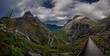 Trollstigen Viewpoint Winding Road and Beautiful Waterfall -Norway Travel