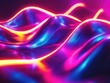 colorful background with abstract shape glowing in ultraviolet spectrum, curvy neon lines, Futuristic energy concept