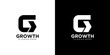 © arbain - letter G growth Abstract business company logo. Corporate identity design element. Technology, market, bank logotype idea. vector template