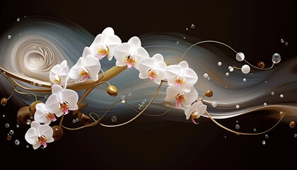 Poster - abstract floral background