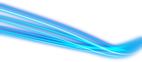 Wall Mural - glowing blue neon technology line effect