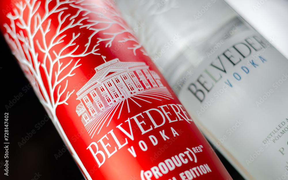 Zdjęcie bez tantiem: LONDON, UK - 18 JANUARY 2024 Polish premium vodka