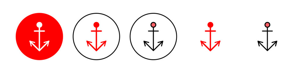 Anchor icon set illustration. Anchor sign and symbol. Anchor marine icon.