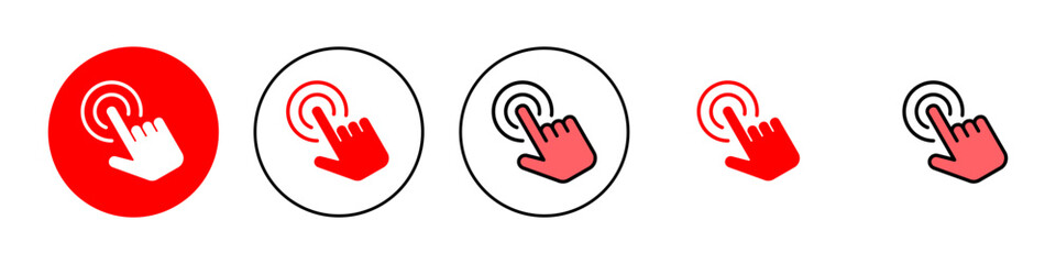 Hand click icon set illustration. pointer sign and symbol. hand cursor icon