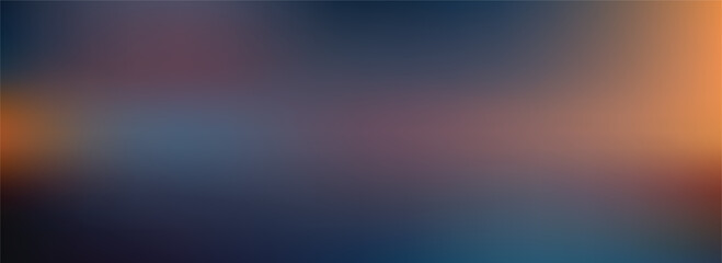 Leinwandbilder - Simple wide banner abstract banner Blue hues pink orange gradients, creating a captivating composition