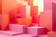 © Robotoyo - abstract pink and orange cubes