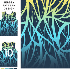 Abstract branch concept vector jersey pattern template for printing or sublimation sports uniforms football volleyball basketball e-sports cycling and fishing Free Vector.
