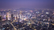 © 昊 周 - Aerial photography of night scenes of urban buildings in the center of Nanjing city