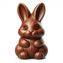 Wall Mural - chocolate easter bunny isolated on white background