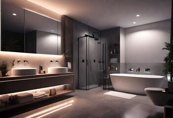 Poster - modern bathroom interior