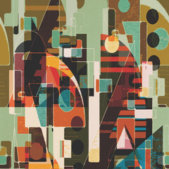Wall Mural - 05 02 2024 Design of fancy Graffiti wallpaper effect brushes look stencils Abstract watercolors surface pattern painted art motif print illustrations popular in summer wallpaper 