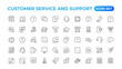 Customer service icon set.Contains customer satisfaction, assistance,