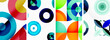 © antishock - Round geometric elements and circles in background design for wallpaper, business card, cover, poster, banner, brochure, header, website