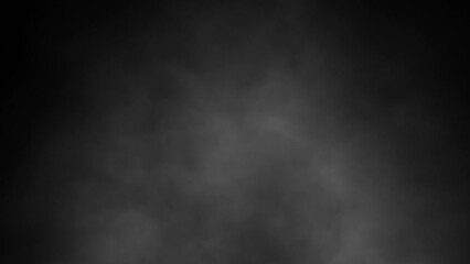 Wall Mural - Realistic dark black and white cloud of smoke loop animation background.