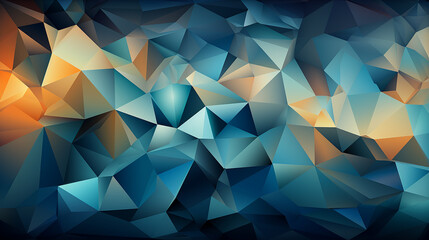 Wall Mural - Navy_abstract_polygon_background