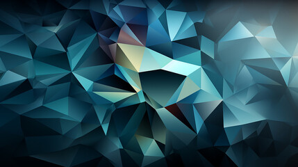 Wall Mural - Navy_abstract_polygon_background