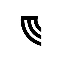 M letter initial vector logo design
