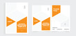 Bifold brochure design. Front and cover page folded brochure layout. Editable EPS- 10 company profile, booklet, or annual report template.