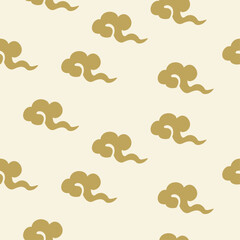 Wall Mural - east asian style clouds seamless pattern