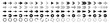 © Foxy Fox - Arrows black icons. Arrow and pointer silhouette direction symbols. Cursor simple outline signs. Dotted, halftone and circle arrows big vector isolated collection