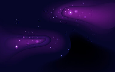 Wall Mural - vector space background . cute flat style template with stars in outer space
