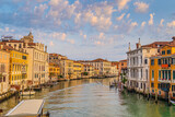 Fototapeta Paryż - Romantic Venice. Cityscape of  old town and Grand Canal