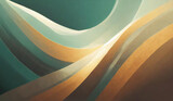 Fototapeta  - abstract curve line background mountain landscape boho color illustration