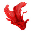 a red fabric in motion