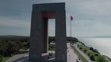 Canakkale Martyrs' Monument Is A Monument Located On Hisarlik Hill In Front Of Morto Bay, At The End Of The Dardanelles, On The Gallipoli Peninsula Within The Borders Of The Province Of Canakkale.